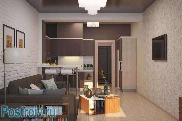 дизайн квартиры студии минимализм 30- 35 кв. м. - Фото