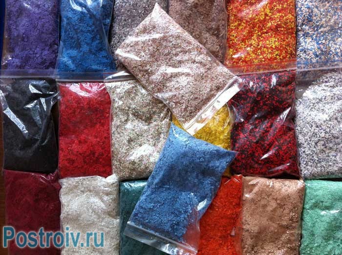 Декоративные составляющие в жидких обоях: бисер, блестки 