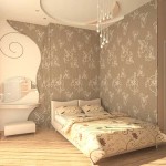 Светлые обои в оформлении спальни - Комбинация 6 фото