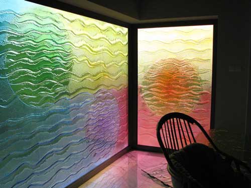 Креативные перегородки из стекла